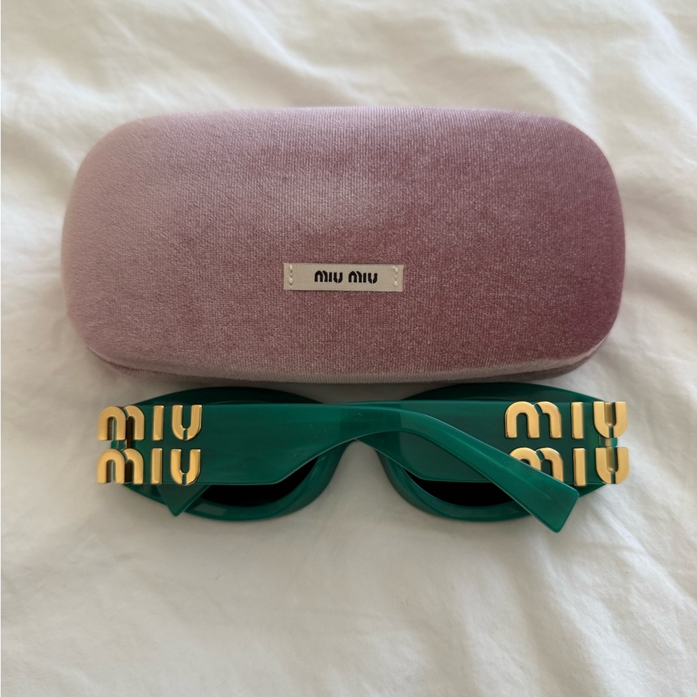 MIU MIU 11WS Green Sunglasses - Picture 3 of 7